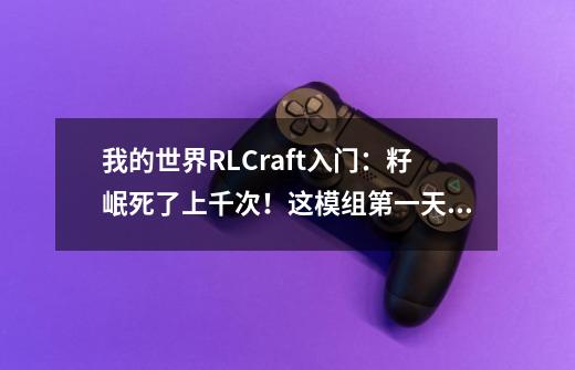 我的世界RLCraft入门：籽岷死了上千次！这模组第一天该怎么玩？-第1张-游戏相关-泓泰