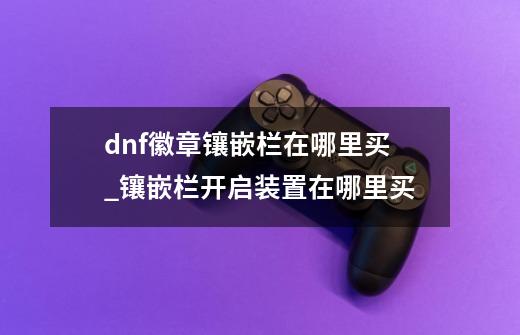 dnf徽章镶嵌栏在哪里买_镶嵌栏开启装置在哪里买-第1张-游戏相关-泓泰