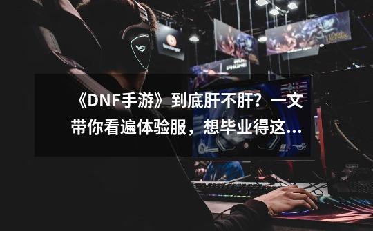 《DNF手游》到底肝不肝？一文带你看遍体验服，想毕业得这么玩-第1张-游戏相关-泓泰