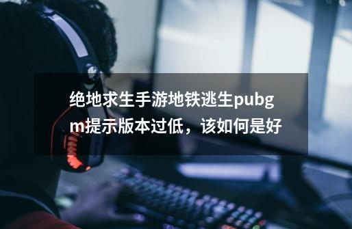 绝地求生手游地铁逃生pubgm提示版本过低，该如何是好-第1张-游戏相关-泓泰