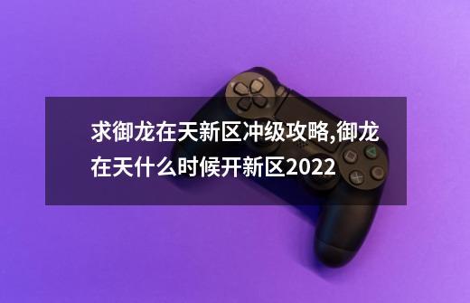 求御龙在天新区冲级攻略,御龙在天什么时候开新区2022-第1张-游戏相关-泓泰