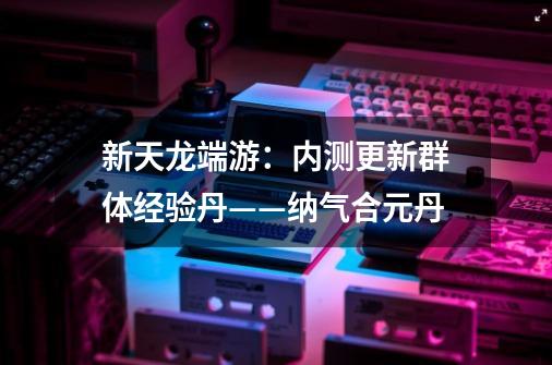 新天龙端游：内测更新群体经验丹——纳气合元丹-第1张-游戏相关-泓泰