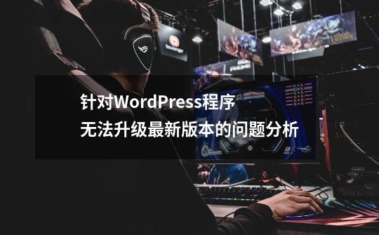 针对WordPress程序无法升级最新版本的问题分析-第1张-游戏相关-泓泰