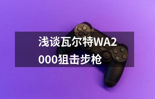 浅谈瓦尔特WA2000狙击步枪-第1张-游戏相关-泓泰