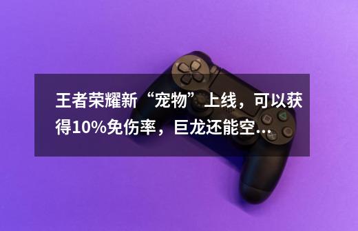 王者荣耀新“宠物”上线，可以获得10%免伤率，巨龙还能空袭敌人-第1张-游戏相关-泓泰